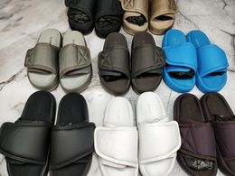 Temporada 7 Temporada-6 Sandalias Diseñador Zapatillas de suela gruesa Zapatos Desgaste Zapatilla OG Verano Playa Interior Chanclas planas Sandalia NYLON SLIDES con caja Mocasines
