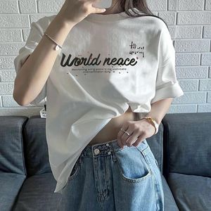 Dernières Designer Femmes T-shirts Lettre Imprimé Mode Homme T-shirt Coton Casual Tees À Manches Courtes Coton De Luxe Femmes T-shirts CJD2306266