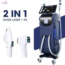 Nieuwste diode laser permanente ontharing machine IPL elight skuvenation rimpel verwijdering verwijdering huidverstrakking salon gebruik 2 in 1 apparatuur