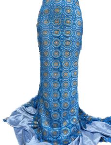 Dernière broderie cordon dentelle Guipure tissu paillettes maille femmes africaines robe 5 mètres fête de mariage de haute qualité 2023 automne en vente nigériane dame moderne Style YQ-1105