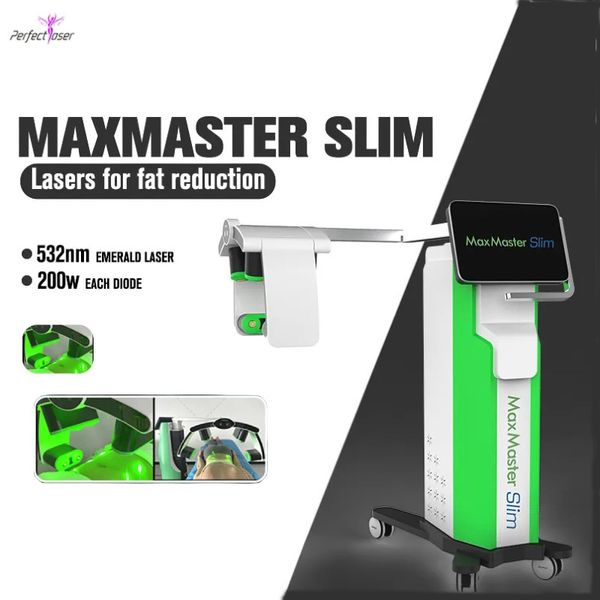 Dernier dispositif Laser émeraude à Diode, Instrument amincissant pour la perte de poids, Machine d'élimination des graisses, manuel vidéo
