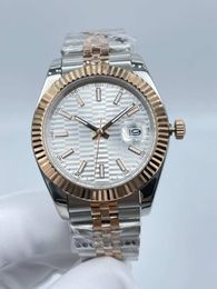 Nieuwste mode automatische mechanische herenhorloges ontwerper gladde bezel zilver goud roestvrij stalen band 41 mm heren polshorloge sport montre luxe herenhorloges