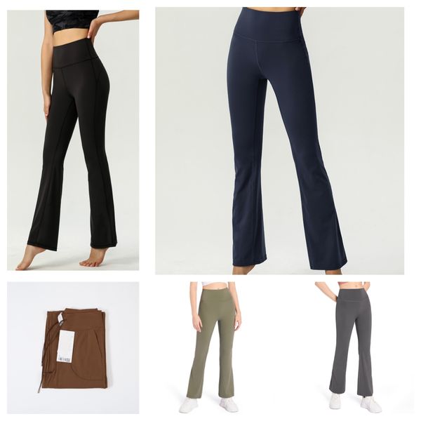 Dernière mode pantalons de Yoga vente chaude 3 Styles femmes taille haute Bootcut pantalons de Yoga poches de base/sorties contrôle du ventre entraînement Flare