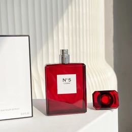Último perfume femenino Sexy Fragrance Spray 100ml Premium Red Bottle NO.5 Perfume encantador Entrega rápida