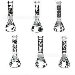 Dernière verre narguilé bouteille eau bang 25 cm 9.8 pouces hauteur plusieurs styles femme bol main capiteux pyrex cuillère huile clou adaptateur fumer pipe rigs