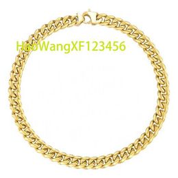 Bijoux en acier inoxydable plaqué or 18 carats, grande chaîne épaisse, collier Hip Hop de haute qualité, P203187