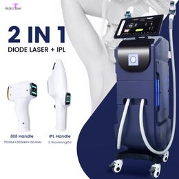 Nieuwste IPL 5 golflengtefilter 808NM Ontharing voor bikinilijn Diode Laser Acnebehandeling voor vrouwen Pigmentverwijdering 2 IN 1 schoonheidsmachine