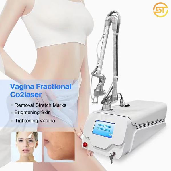 Machine laser CO2 super fractionnaire Resserrement vaginal Enlèvement des cicatrices Dissolvant de marques de poignardage Traitement des rides Resurfaçage de la peau Machine laser portable