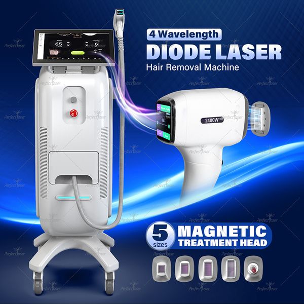 Dernière machine d'épilation au laser refroidissant la tête du visage indolore Épilatrice de corps à froid équipement de thérapie laser 4 vagues 808 755 940 1064NM