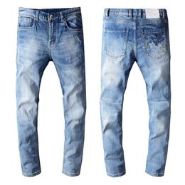 Dernière annonce Hommes Designer Jeans Mode Droite Noir Drapé Biker Slim-jambe Jean Pantalon De Luxe Pantalon En Détresse Top Qualité2363