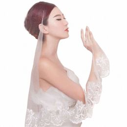 Dernière recherche de nouveaux voiles de mariée blanc Ribb FR dentelle polyester tulle mariage chapeaux de mariée accessoires de cheveux de mariage J0Eu #