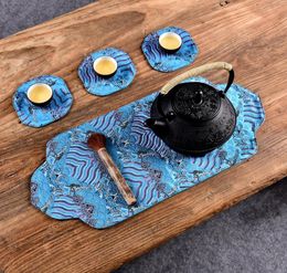 Nieuwste luxe kleine tafelloper thee tafelkleed Chinese zijde placemats high -end brokaat eettafel mat beschermkussen maat 48x27446709
