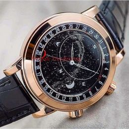 Últimos hombres Relojes de pulsera de moda 5102 6102 6104 Cielo Fase lunar Movimiento automático Fondo para hombre Reloj de lujo transparente Deporte wa258G