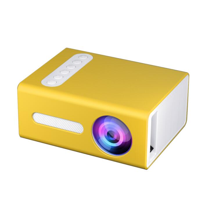 Senaste Modell T300 Multi Color Tillgänglig Hemmabiosystem Pocket Mini Projektor till salu Bättre än YG300