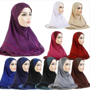 Nieuwste moslim amira hijab cap patchwork tulband islamitische Arabische instant sjaals hoofdbedekking wrap maleisië selendang haaraccessoires 240410