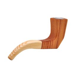 Ultime pipe in legno naturale Portable Dry Herb Tobacco Metal Bowl Innovative Death Sickle Style Handpipes Hand Tube Smoking Cigarette Holder DHL