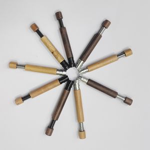 Derniers mini tuyaux métalliques en bois naturel, tabac à herbes sèches, porte-filtre à cigarettes, attrape-pirogue, dégustateur, conseils de chauve-souris, tube à ressort, embout buccal pour fumer