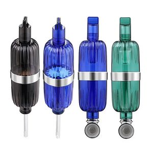 Dernier PC Nectar Collector Hookahs Conduites d'eau à main transfrontalières avec embouts en verre Dab Straw Oil Rigs Dry Herb Wax Burning Set Coffret cadeau Emballage Pipe à eau Bong