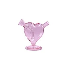 Último Pink Pyrex Tubos de vidrio grueso Filtro de burbujeo Hierba seca portátil Tabaco Preroll Rolling Cigarette Cigar Holder Diseño innovador Love Smoking DHL Free