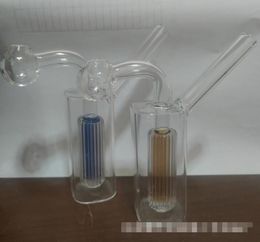 Dernier Pyrex verre épais barboteur brûleur à huile carré narguilés filtre eau Bong tuyaux Portable herbe sèche tabac outil accessoires