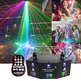 Nieuwste RGB 9-eye podiumverlichtingseffect KTV Afstandsbediening Flitslicht Binnenbar Prestaties Feestsfeer Disco Laserlicht