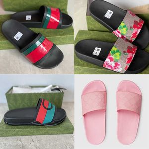 Designer Slides Mens Dames Slippers Zomer Sandaal Sandaal Sandaal Sandaal Sandaal Dia Plat Platform Lady Home Fashion schoenen Flip Flops Striped Tiger Bee Causale Slipper met Box Bag NO311