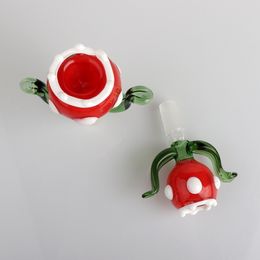 Última venta US Color Flower caníbal 14 mm 18 mm Buileros de vidrio macho Accesorios de tabaco para vidrio Bongs Dab Ligas de fumar tuberías