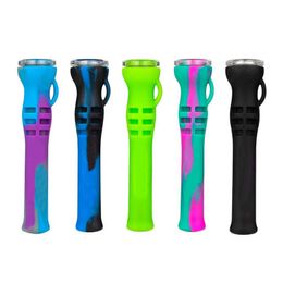 Dernière Silicone Catcher Taster Bat Mini One Hitter Fumer Handpipe Portable Bol En Verre Épais Conception Innovante Filtre Tuyaux Portable Porte-clés Boucle DHL Gratuit