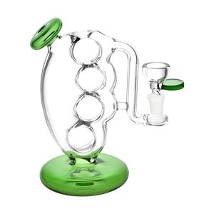 Dernier Fumer Coloré Verre Narguilé Bong Pipes Kit Doigt Poignée Style Main Bubbler Herbe Tabac 10 MM Mmale Filtre Cuillère Bol Pipe À Eau Porte-Cigarette DHL