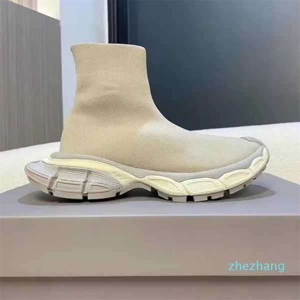 Últimas botas de calcetín hombre botines de tobillo zapatos de tela de punto letra media pantorrilla tirar elástico punta punta estilete diseñador de lujo Mugler mujeres