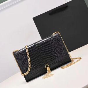 Bolsos de diseñador Messenger, bolsos de hombro para mujer, bolso popular de último estilo, cocodrilo de cuero Real