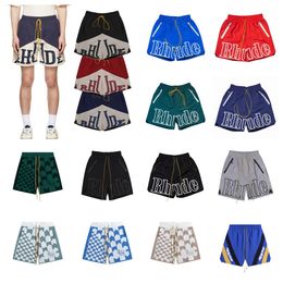 Derniers styles Rhude Shorts Chemise Europe Amérique Designer Mode Hommes Court Été sport de haute qualité décontracté pantalon de plage ample