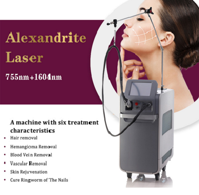 Dernière technologie Ndyag Alex Laser Repoval Machine 755NM ND Alex 1064NM YAG Laser Alexandrite Laser ND.Yag Alex Device