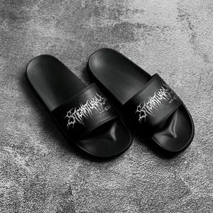 Nieuwste trendy heren slop slops slippers dia platte muilezel 1A3R5M cool moeiteloos stijlvolle glijbanen 2 riemen met aangepaste gouden gespen vrouwen zomer. 35-46m Men unisex sandaal