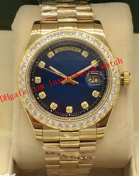 Última versión 5 Relojes de lujo para hombres Pulsera de acero date de oro Silver Diamond Bisel 2813 Automatic Sapphire Glass Fashion Wathing Watch Wall Wristwatch