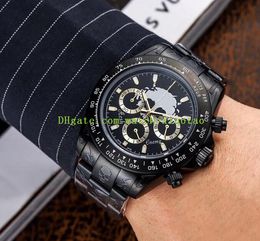 Nieuwste versie 6 Stijl Staal Gesneden Camouflage Skeleton Dial Nieuwe Cosm0Graph 116500 LN Blue Roestvrij Horloge Bnib Steel Armband Automatische Mannen