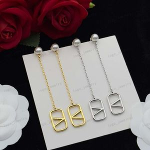 Nieuwste versie Designer oorbellen, goud/zilver 2 kleuren, hoogwaardig messing met 925 zilveren naald, allergiebestendig, stijlvolle Dangle Chandelier oorbellen voor dames