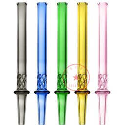 Dernières Vortex Twist Coloré Pyrex Tuyaux En Verre Filtre Pipes À Main Porte-Cigarette Dabber Conseils Portable Innovant Fumer Huile Rigs Paille Tube À Main DHL