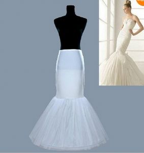 Nieuwste bruiloft zeemeermin petticoats/slip 1 hoepel bot elastische jurken crinoline trompet bruids petticoats