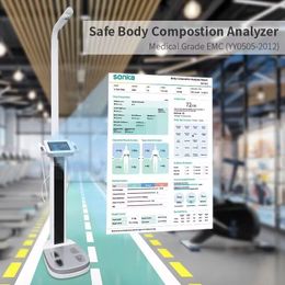 Nieuwste gewichtsschalen 8 Elektrode Biochemie 3D Maat Samenstelling BMI Analyse Digitale lichaamsschaal Lipidesamenstelling Analyse Impedantie Analytisch