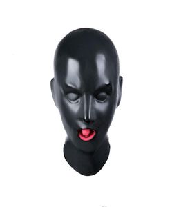 Masque de sexe à capuche en latex, jouets fétiches, bondage Bdsm avec bouche ouverte, jouet sexuel pour adulte, masque Y190603026897877