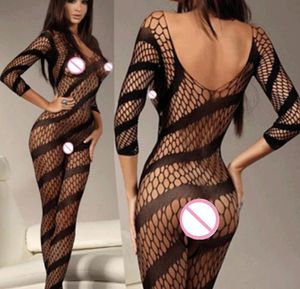 Latex catsuit sex mesh fishnet panty body suits vrouwen erotische lingerie sexy open kruis teddies bodysuits bodystockings6746245