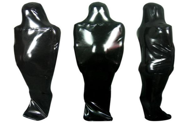 Catsuit de látex Zentai Saco de dormir de látex Bodybag de látex Saco de goma Entrada con cremallera frontal de cuerpo completo 1101246