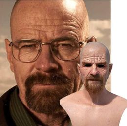 Latex Celebrity New Mask Movie Breaking Bad Professeur Mr White Costume réaliste Halloween Cosplay PropS4542012