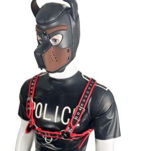 latex fetish mannen Puppy Cosplay Rubber Volledige Hoofd Kap Masker voor Mannen Vrouwen Hond Rollenspel erotische spel latex casuits