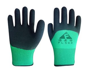 Latex foam gloves dipped thickened work protection site workers hanging rubber breathable gloves2910601