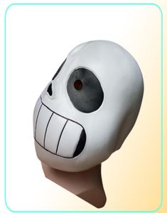 Latex volledig hoofd latex sans masker cosplay schedel masker kap masque halloween volwassen kinderen undertale sans maskers helm fancy dress spel p6194398
