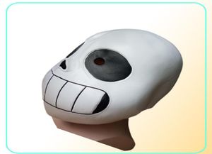 Latex volledig hoofd latex sans masker cosplay schedel masker kap masque halloween volwassen kinderen undertale sans maskers helm fancy dress spel p4888972