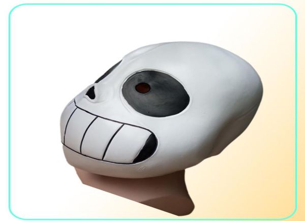 Latex pleine tête Latex Sans Masque Cosplay Crâne Masque capuche Masque Halloween adulte enfants Undertale Sans masques casque déguisement jeu p4888972