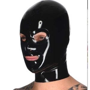 Latex Gummi Rubber Catsuit Mask Cosplay Party Party Black Halloween